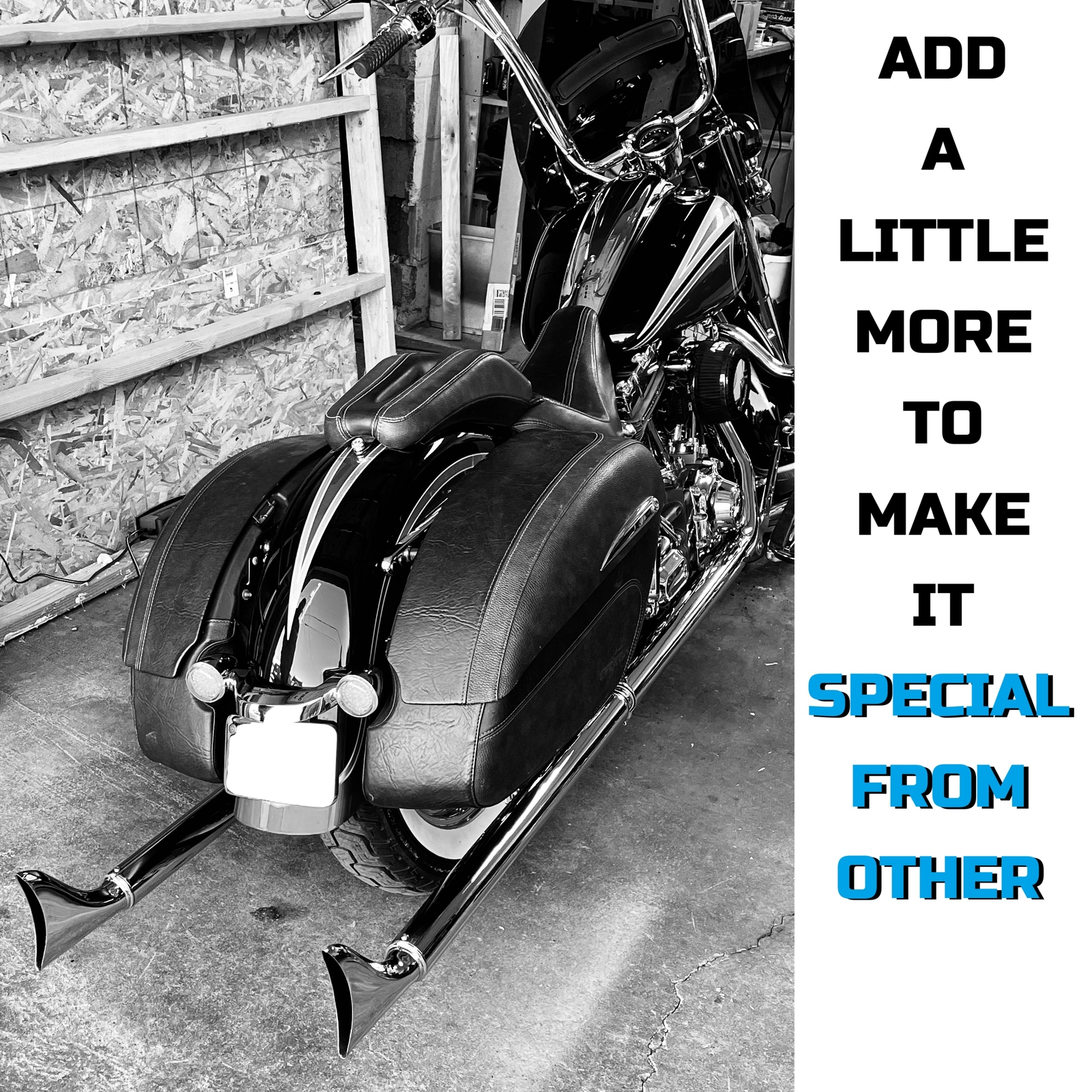 SHARKROAD Upswept True Dual for 00-17 Softail Slim Exhaust, Heritage Exhaust