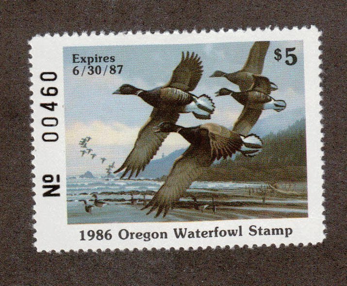 OR3 - Oregon State Duck Stamp. Single.  MNH.OG. #02 OR3