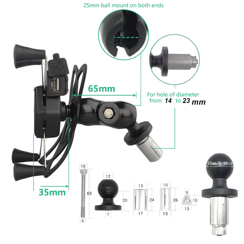 Navigation Phone Mount Bracket Holder For SUZUKI HAYABUSA GSX 1300R 1999-2023