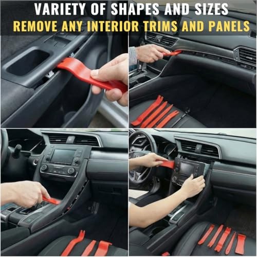 Sunplustrade Auto Trim Removal Tool Set (No Scratch Plastic Pry Tool Kit) -