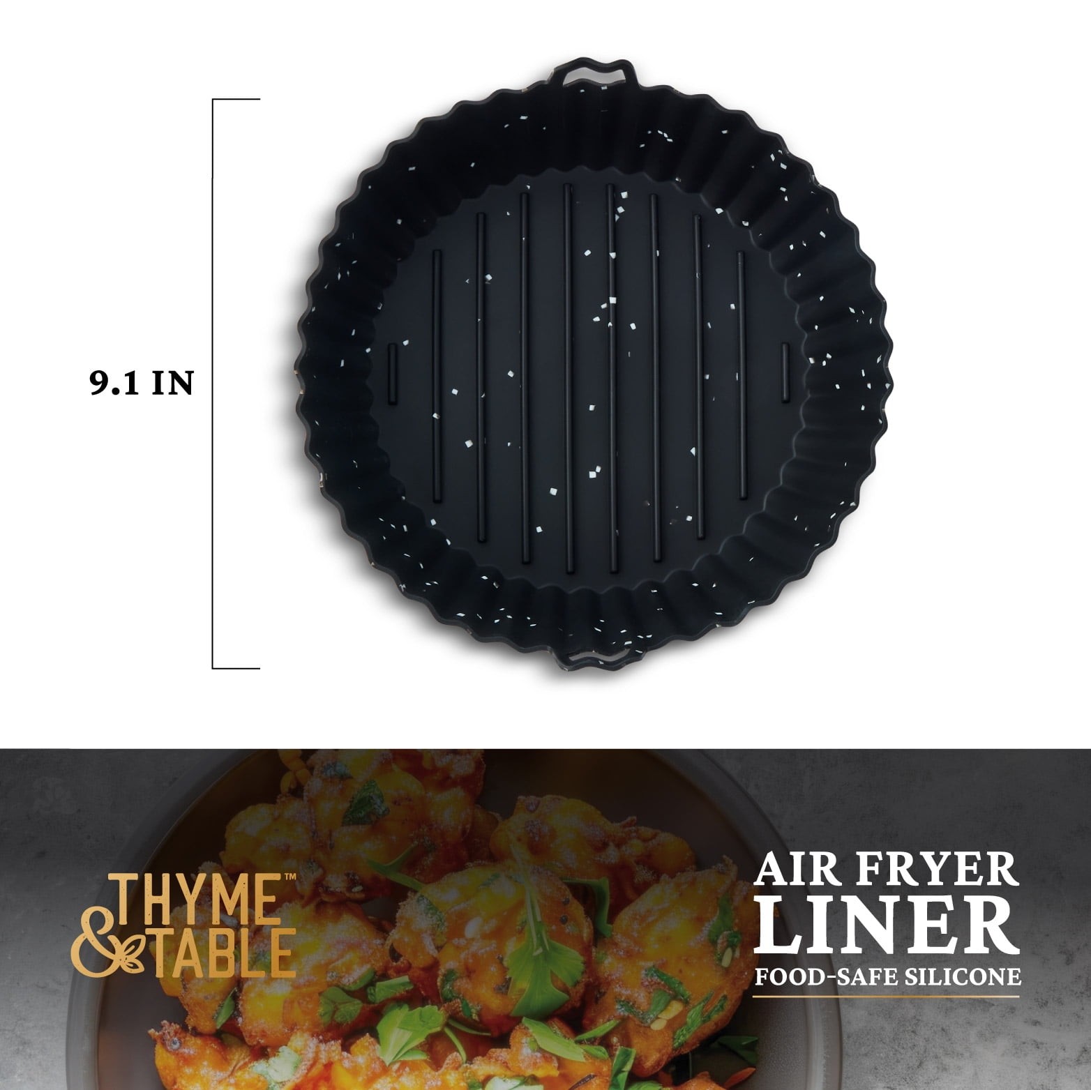 Thyme & Table 6.3" Round Silicone Air Fryer Liner, 1 Count per Pack