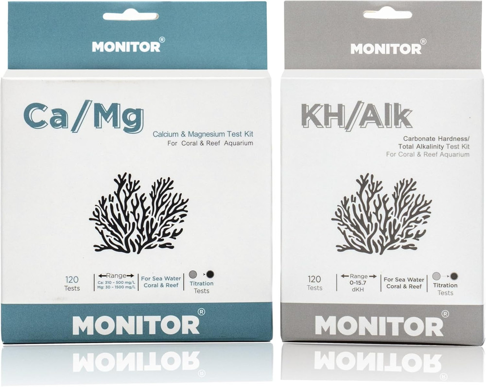 Monitor Calcium/Magnesium, Alkalinity Test KIT for Coral & Reef_Combo Set