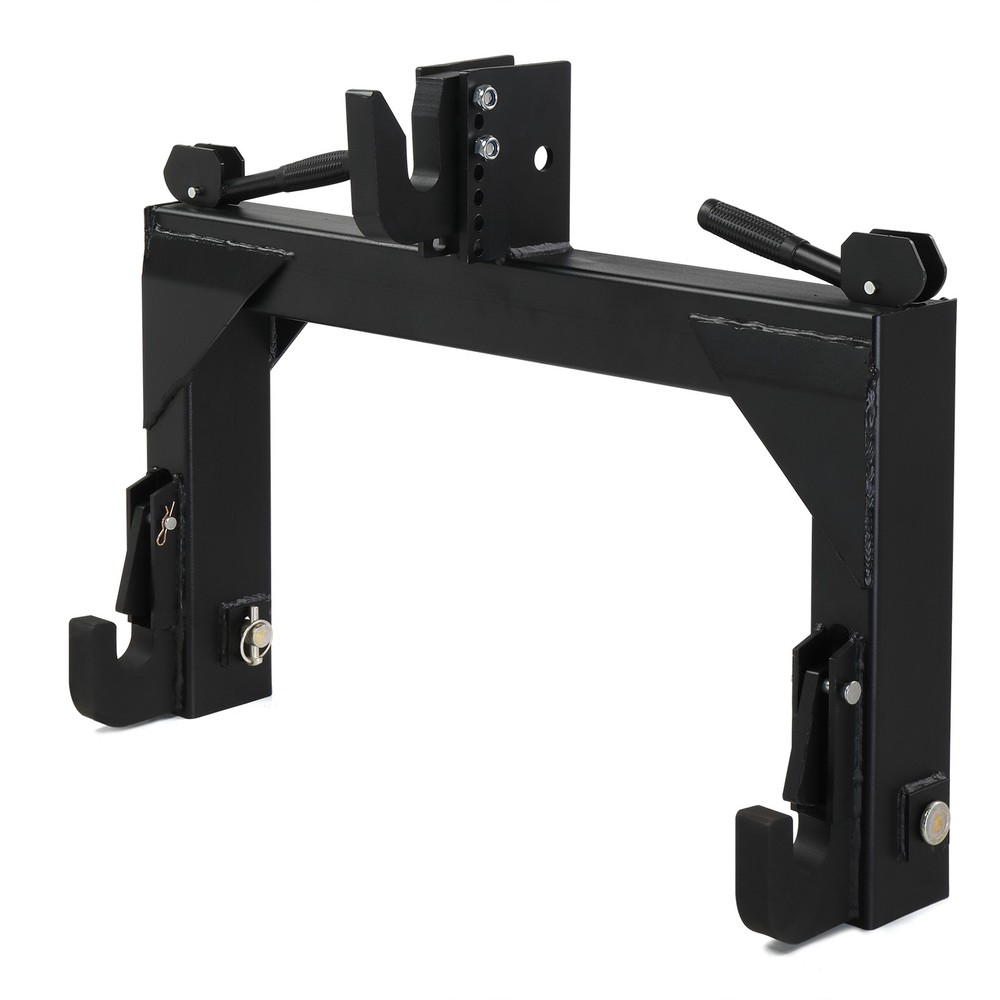 3 Pt Quick Hitch Adapter Fits Category 1 & 2 Adjustable Bolt Tractor Black new