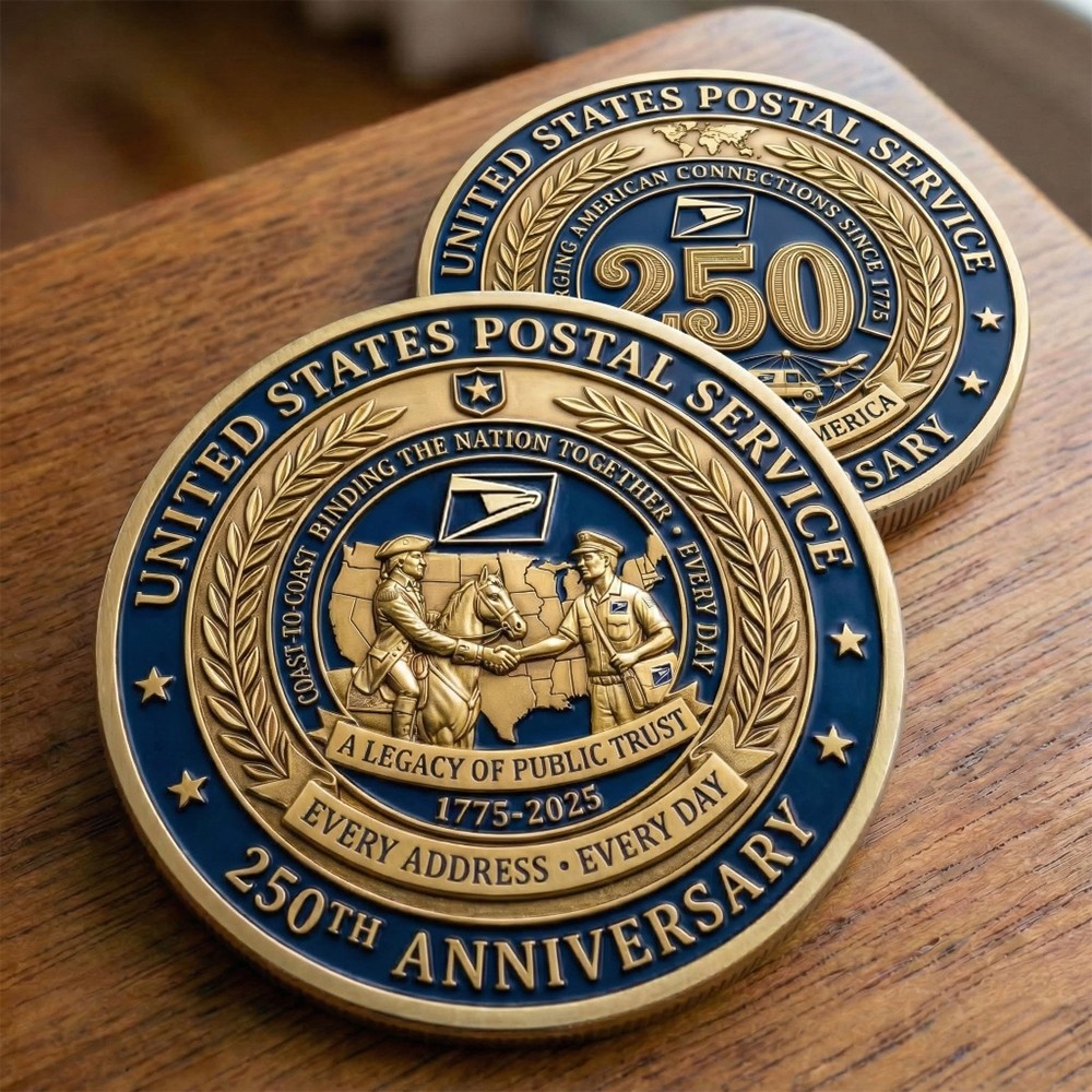 Commemorative Usps 250Th Anniversary Challenge Coin