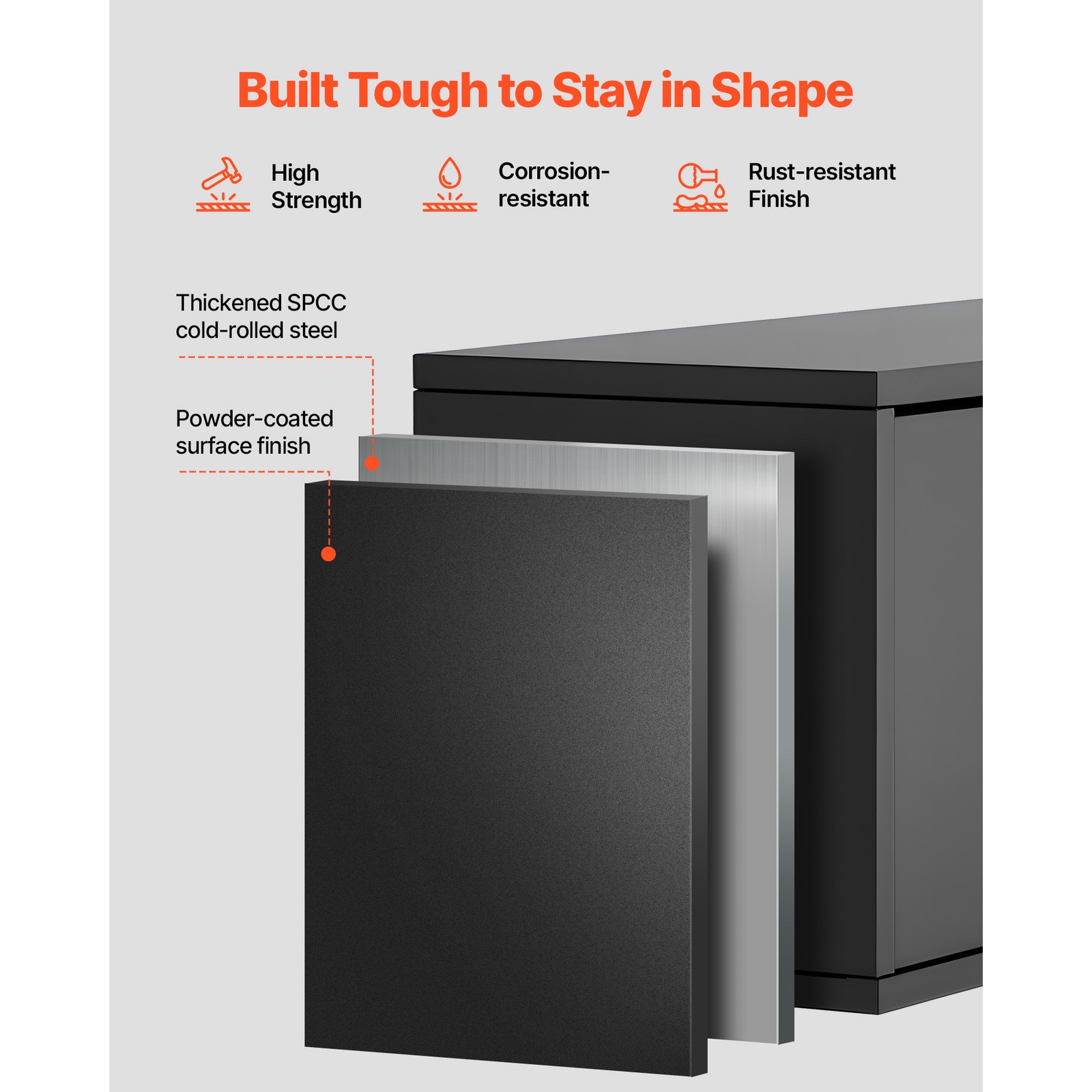 Uimoso Metal Wall Storage Cabinet with Flip-Up Door and 120 lbs Shelf Capacity