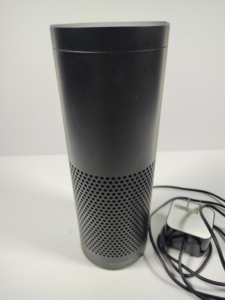 Amazon Echo (1st Gen) Smart Speaker Black Alexa Wireless with Power Adapter