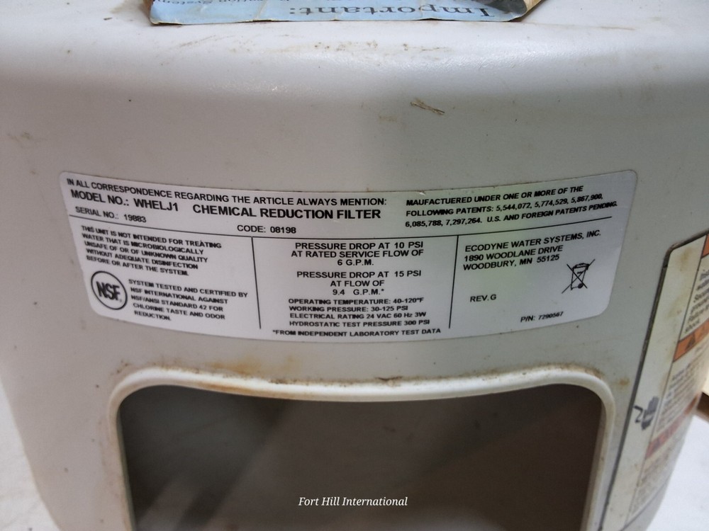 Whirlpool whole house water filter system parts