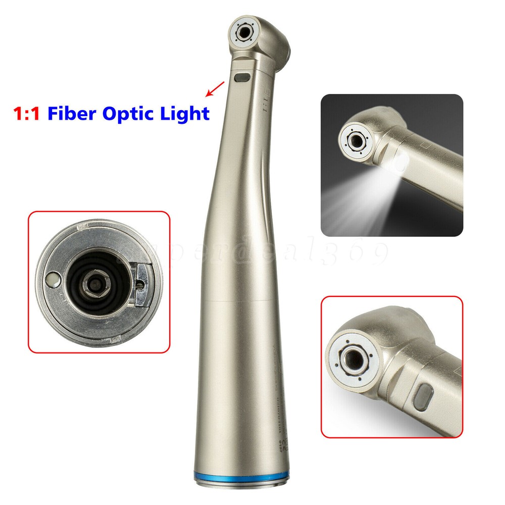 Dental LED Fiber Optic Push Button Contra Angle Handpiece Inner Push E-type YBB