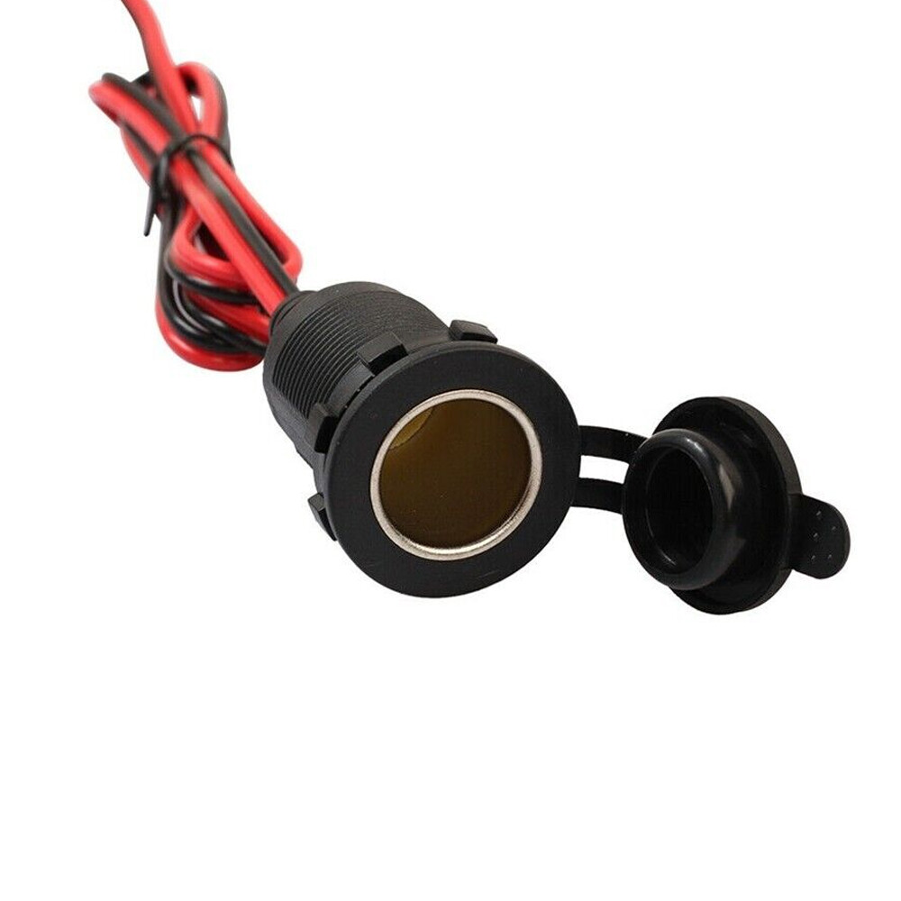 2Pcs Car 12v Cigarette lighter Charger Cable Female Socket Plug Connector
