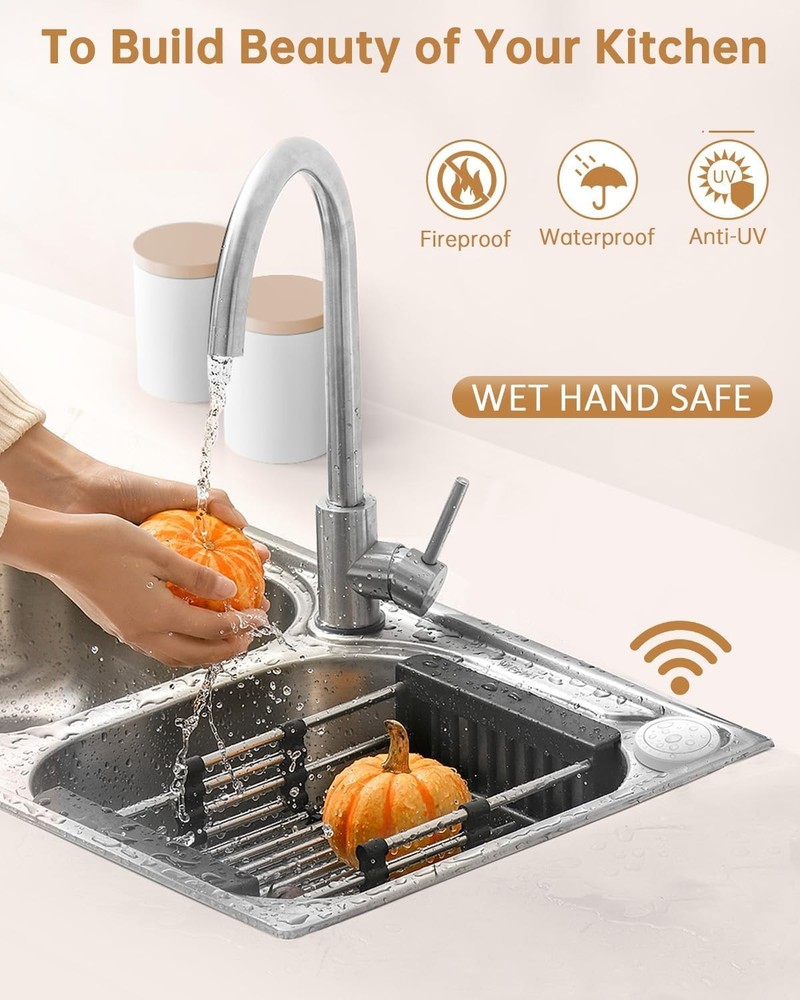 Garbage Disposal Button Kit, 15A/1500W Wireless Remote Control Outlet