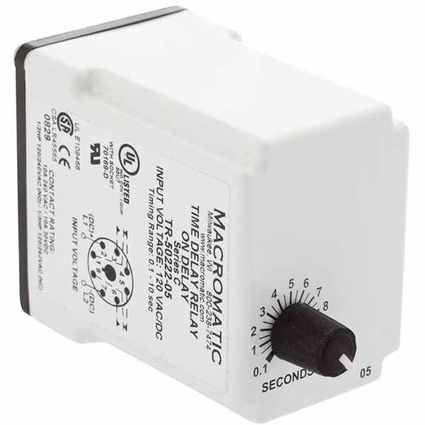 Single Function Time Delay Relay, Octal, Interval, 1 Functions 24V AC/DC, DPDT
