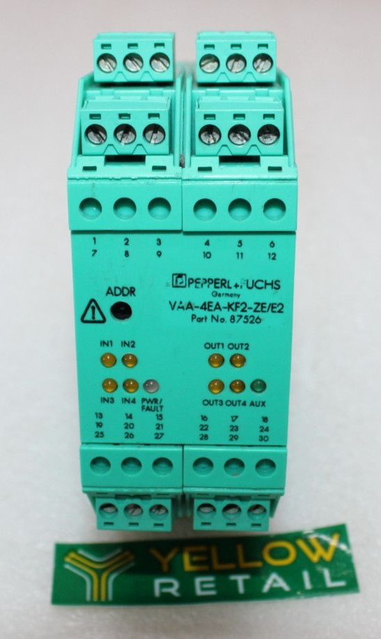 PEPPERL+FUCHS VAA-4EA-KF2-ZE/E2 AS-INTERFACE (AS-i) SENSOR/ACTUATOR MODULE 87526