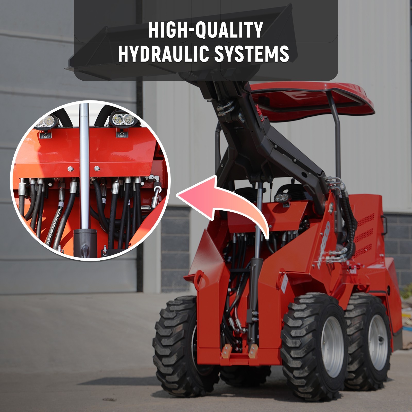 B&S 23HP Ride-On Wheeled Mini Skid Steer Loader with EPA Engine