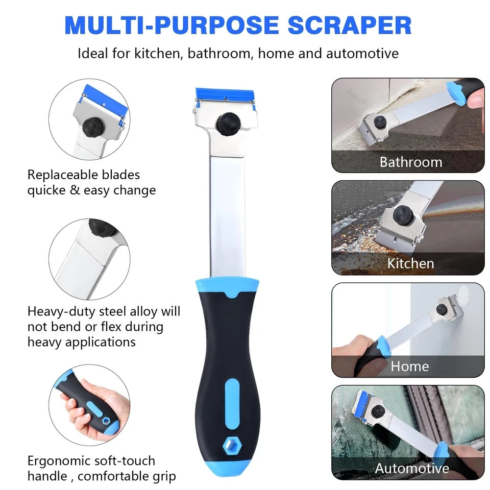 Giramika Razor Blade Scraper Tool with 20 Extra Long Handle