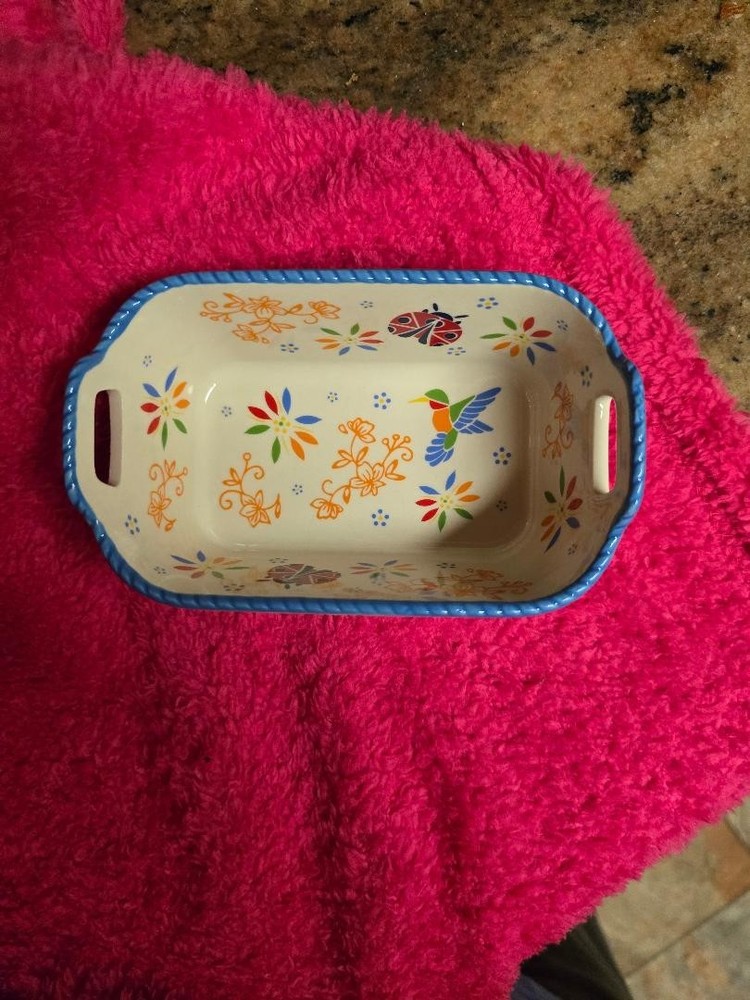 Temp-tations 10oz Mini Loaf Pan - Seasonal Garden Pattern
