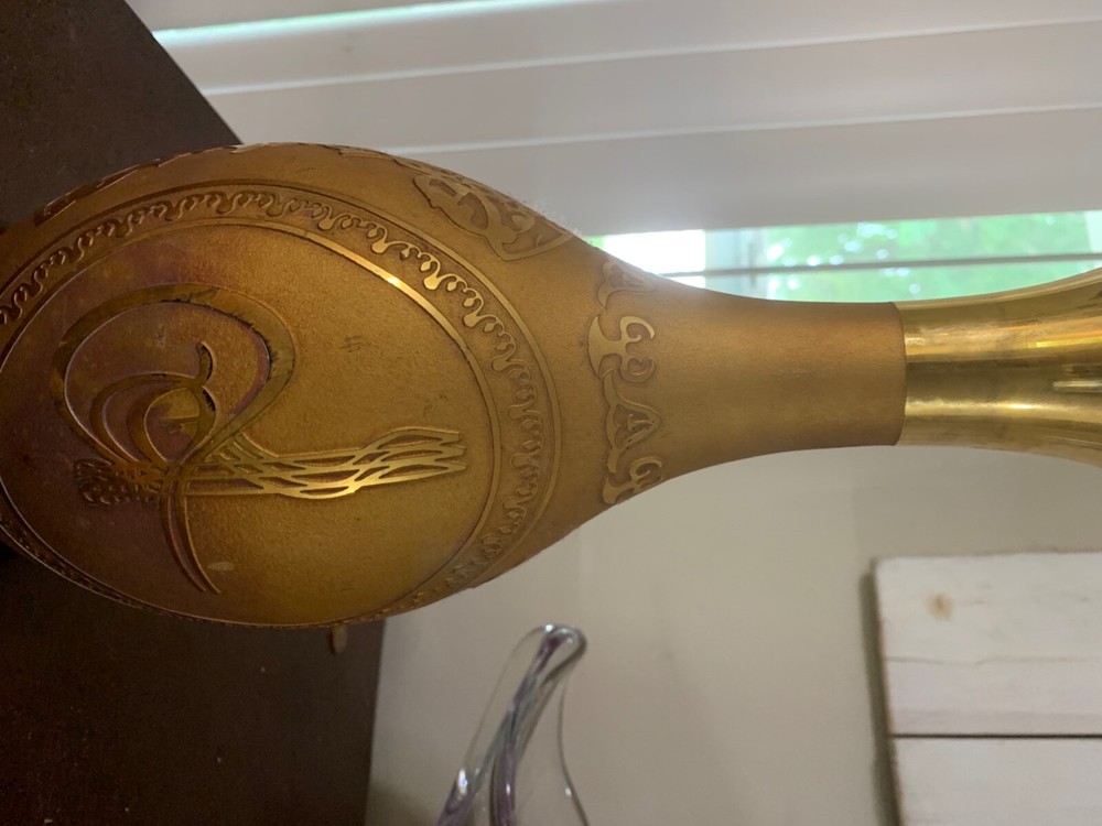 pasabahce turkish goldini vase