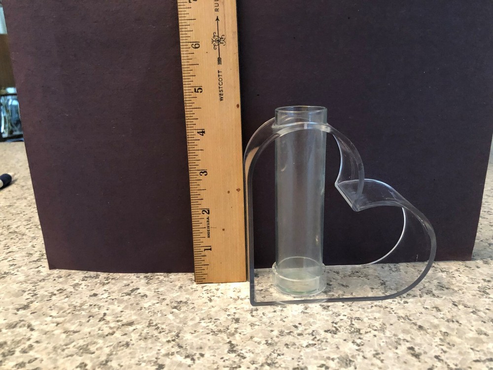 PLASTIC HEART SHAPE VASE