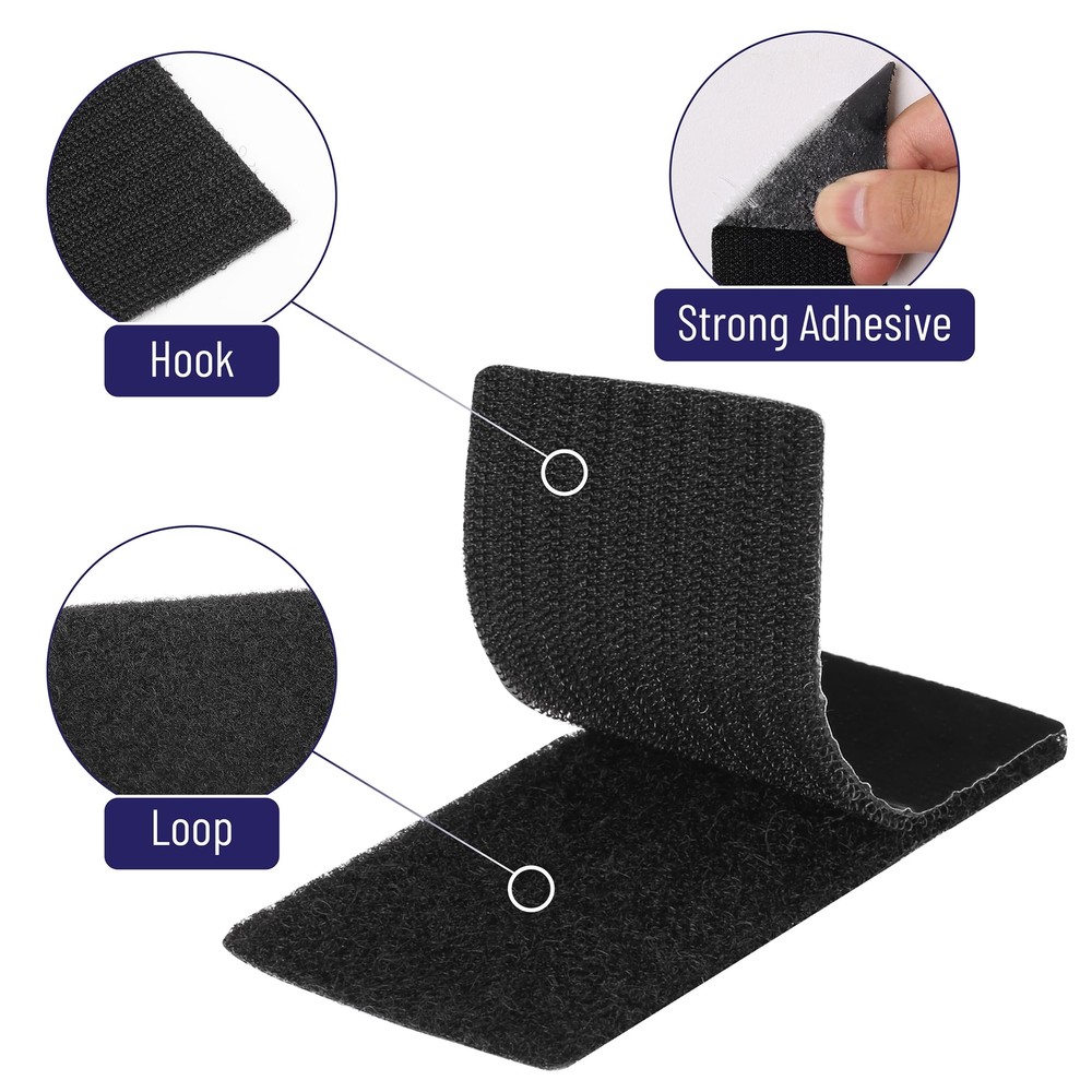 20 pcs 2”x4” Hook and Loop Fastener Strips with Adhesive for Home Office