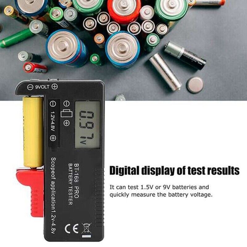 Universal Digital Battery Tester BT-168 PRO Battery Voltage Tester Checker