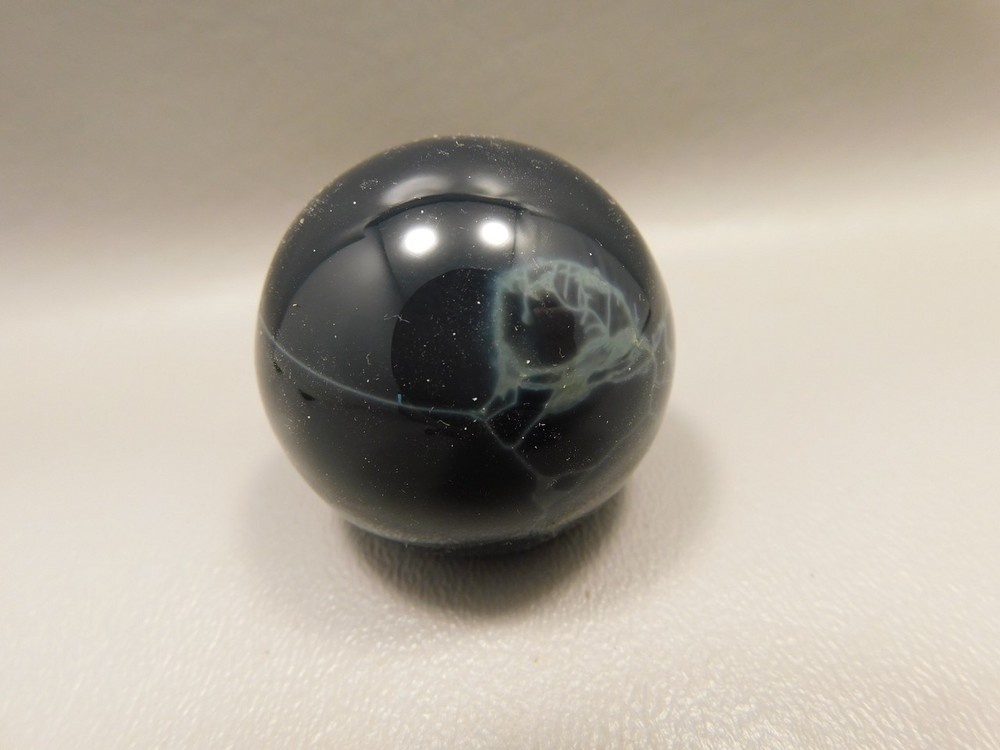 Spiderweb Obsidian Stone Sphere 1.5 inch or 39 mm Gemstone #O7