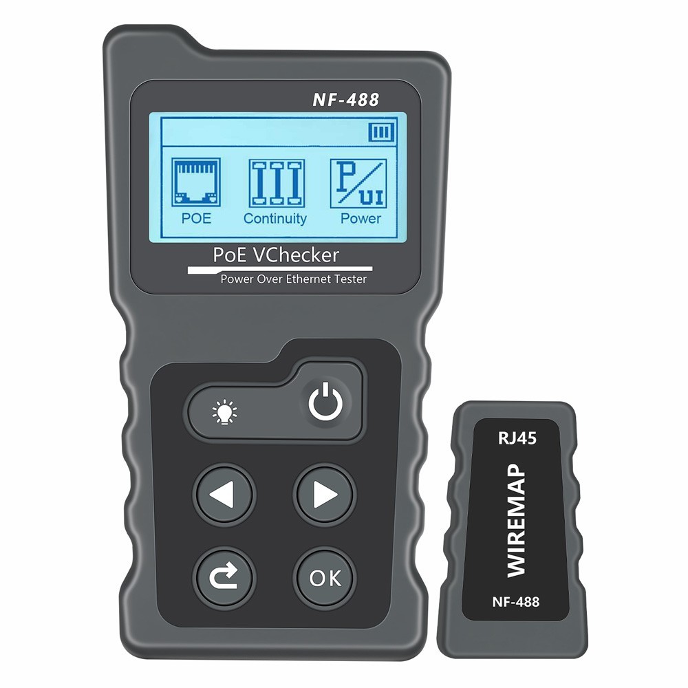 Noyafa NF-488 PoE Tester Inline Power Over Ethernet Voltage Current Cable Test