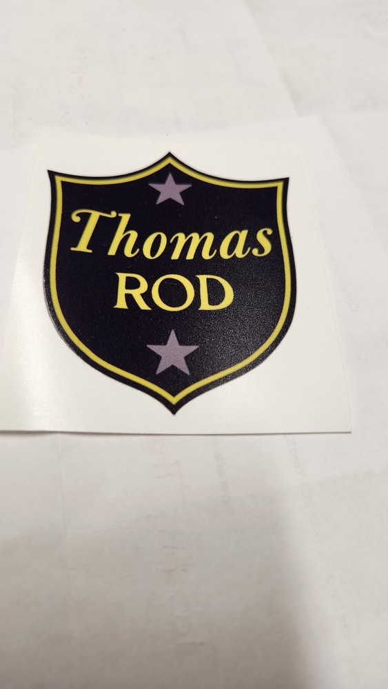 F.E. Thomas Rod Tube Labels