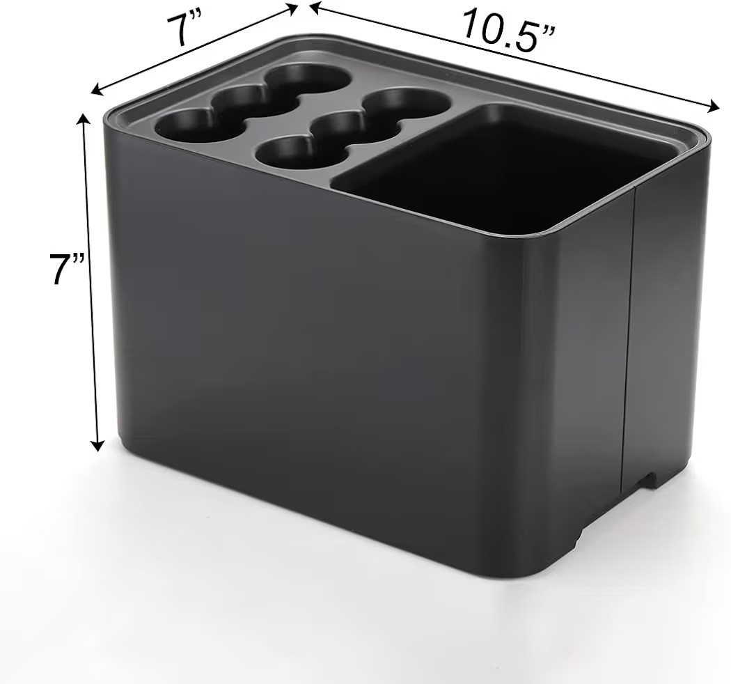 Black Umbrella Stand, Entryway Umbrella Organizer, Compact and Efficient with...