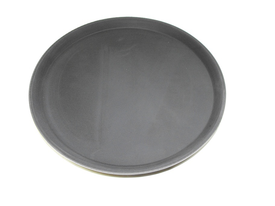 14" Black Round COCKTAIL TRAY Anti Skid Plastic Bar Waitress Waiter Server