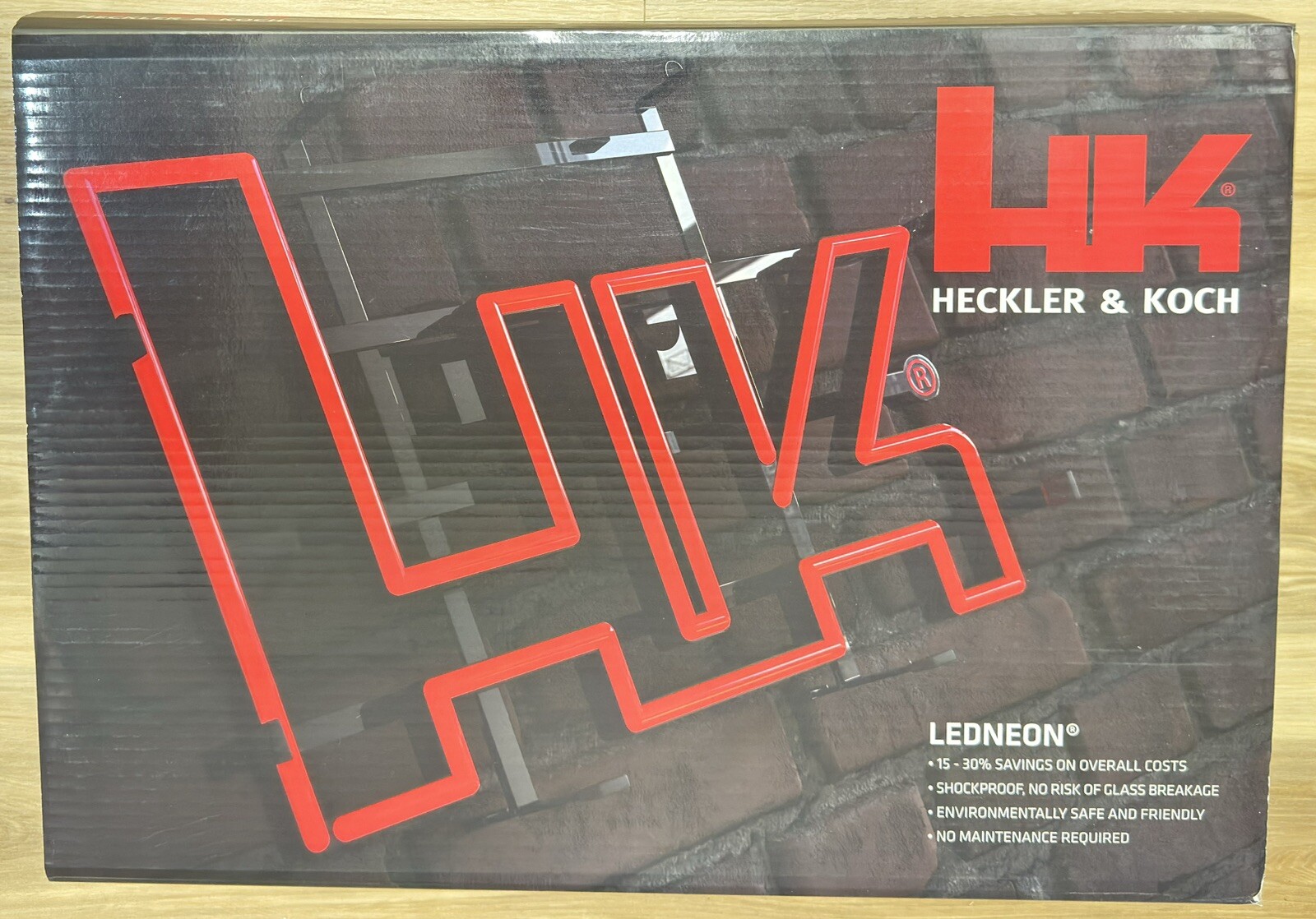 Heckler & Koch New in the Box LED Neon sign w/ wall mount officially licensed HK