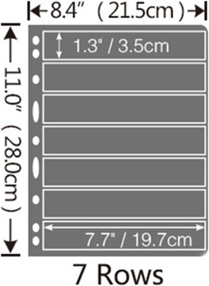 Double-Sided Stamp Storage Pages, 10 Count, 20 Pages of Acid-Free Protection