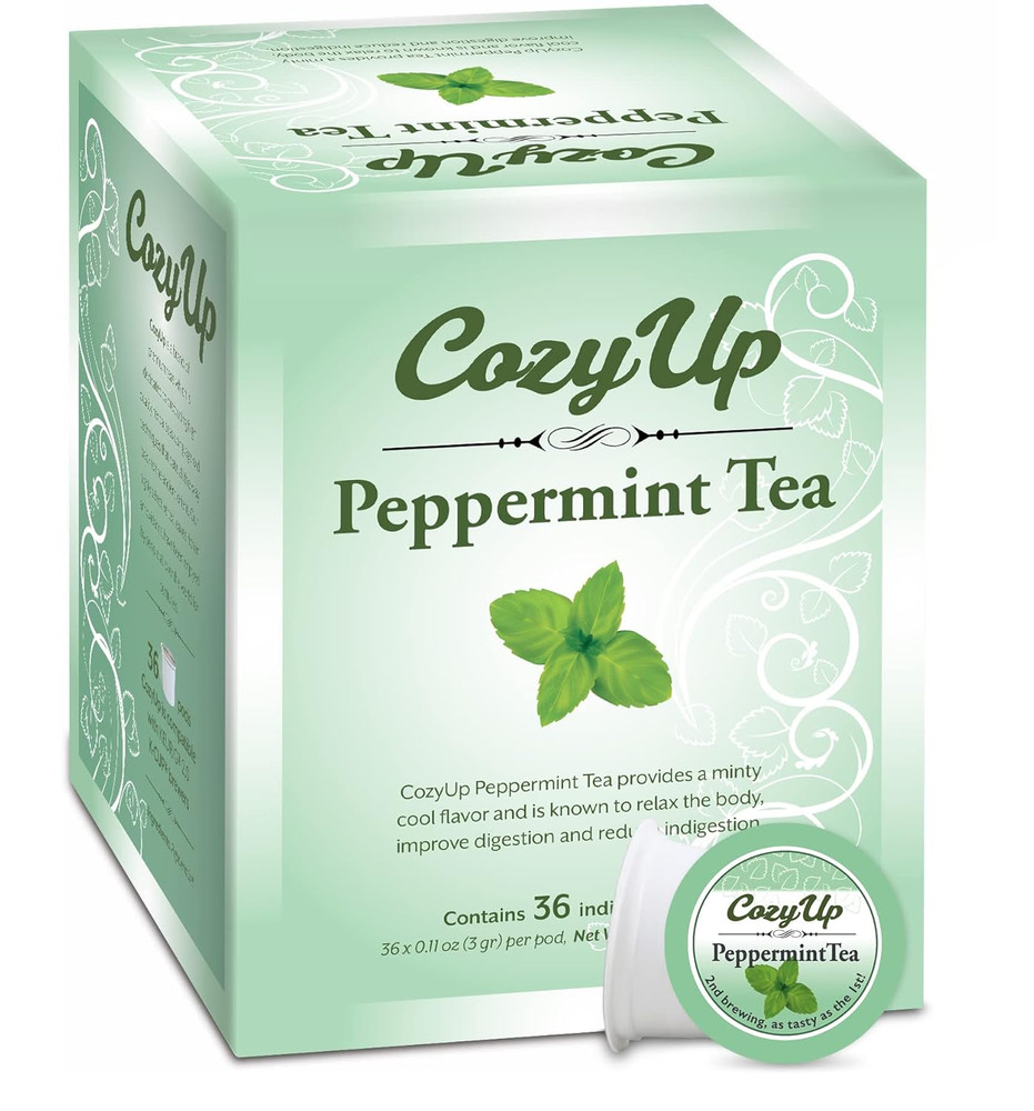 Peppermint Tea K-Cup Pods, 36-Count, Compatible with Keurig Brewers