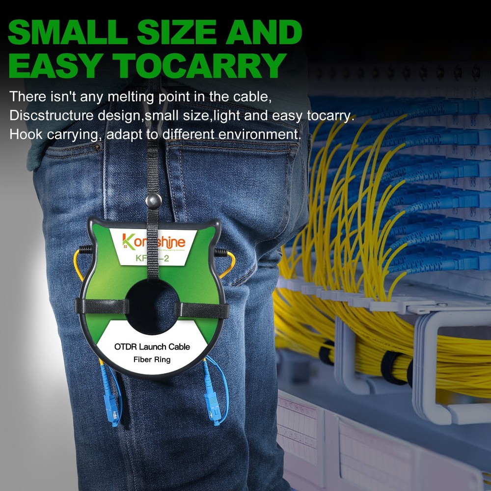 Fiber OTDR Launch Cable Box 1KM G652D 9/125μm Cable Ring SM Extention Line
