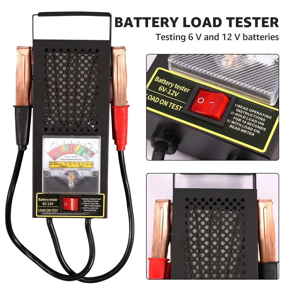 6-12V Car Battery Quick Test: 100Amp Battery Load Analyzer, 5 Sec Fast Test!
