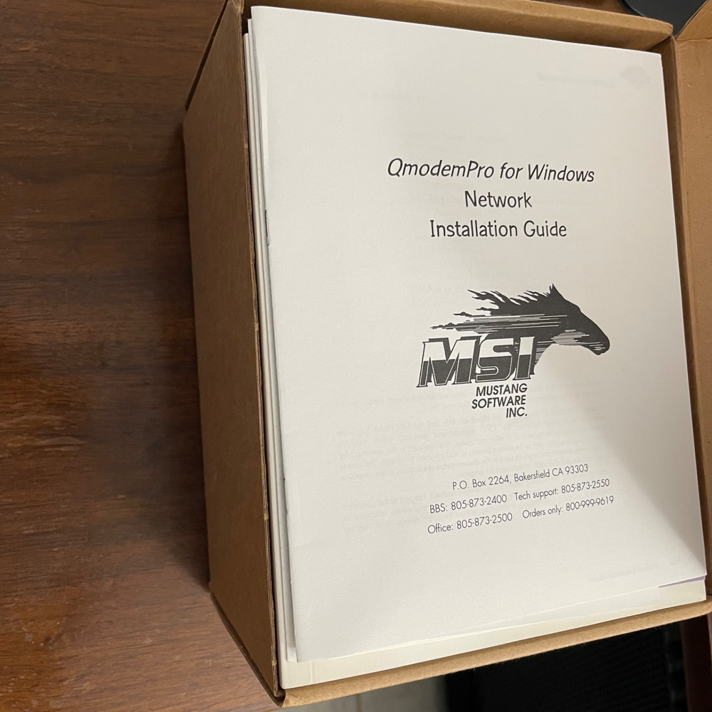Vintage QmodemPro for Windows Network Edition MSI BBS 3.5" Floppy Software NOS