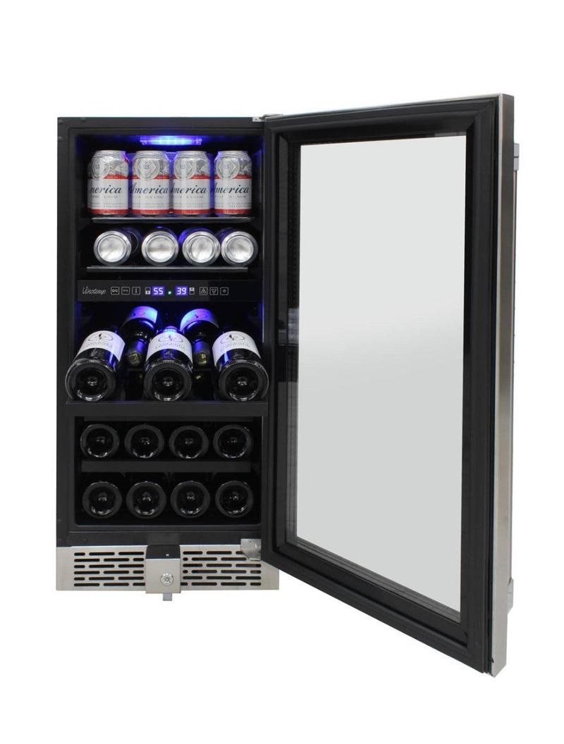 VinoTemp 19 Bottle Outdoor Dual-Zone Wine and Beverage Cooler