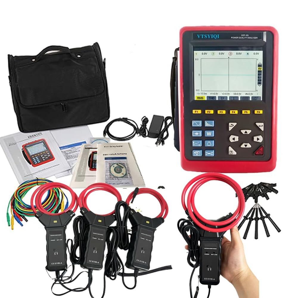 Power Quality and Energy Analyzer with Current Range 10A ~ 6000A Interface USB