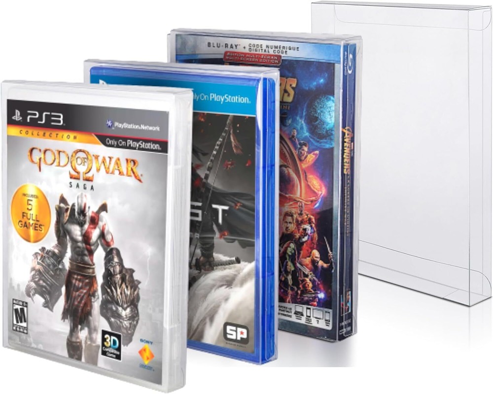 5x For SONY PS3 CIB GAME -  PLASTIC PROTECTIVE BOX PROTECTOR SLEEVE CASE