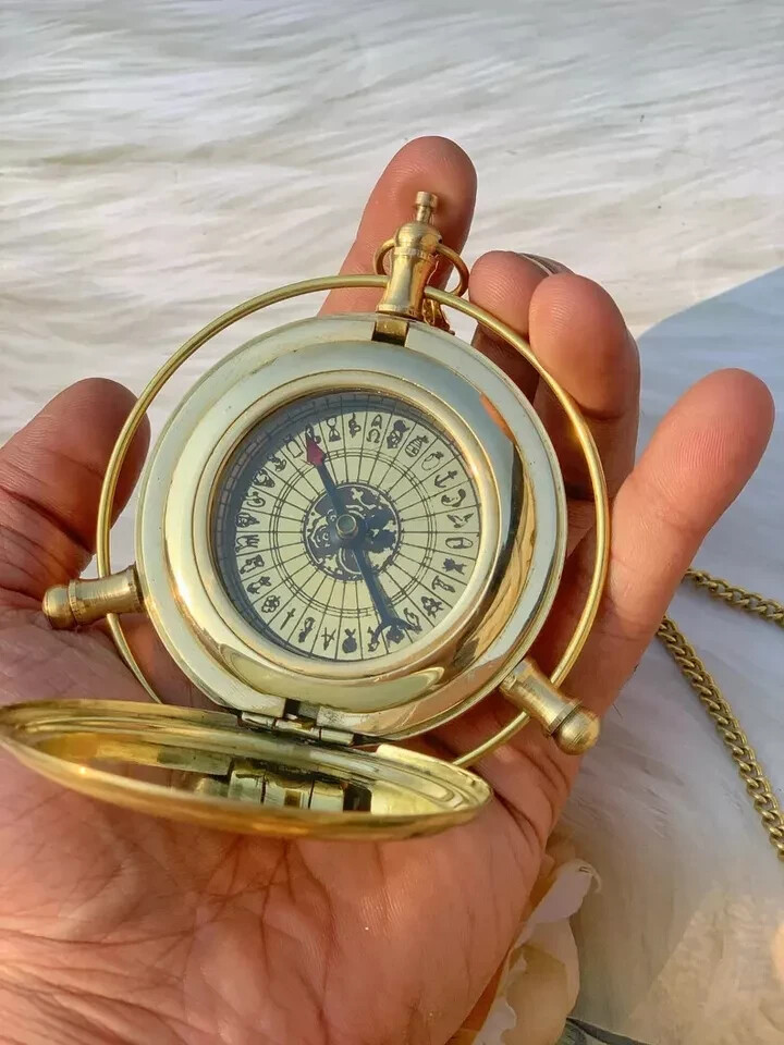 Handmade Golden Compass 'Original' Alethiometer Symbol reader Truth measure