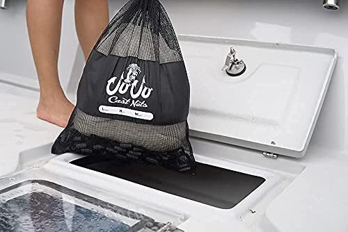 Storage Bag 16"x20" - Heavy-Duty Mesh & Identity Label for Cast Nets, Beach,