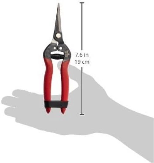 Precision Long Straight Snip Pruning Shears - Lightweight & Durable Design