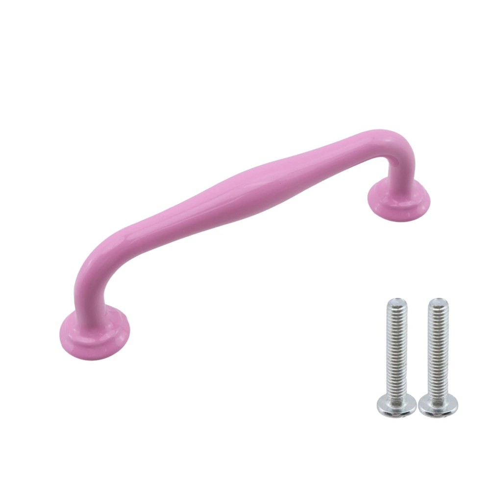 10 PCS 3.78 Inch Pink Handles Aluminum Alloy Cabinet Pulls Drawer Knobs