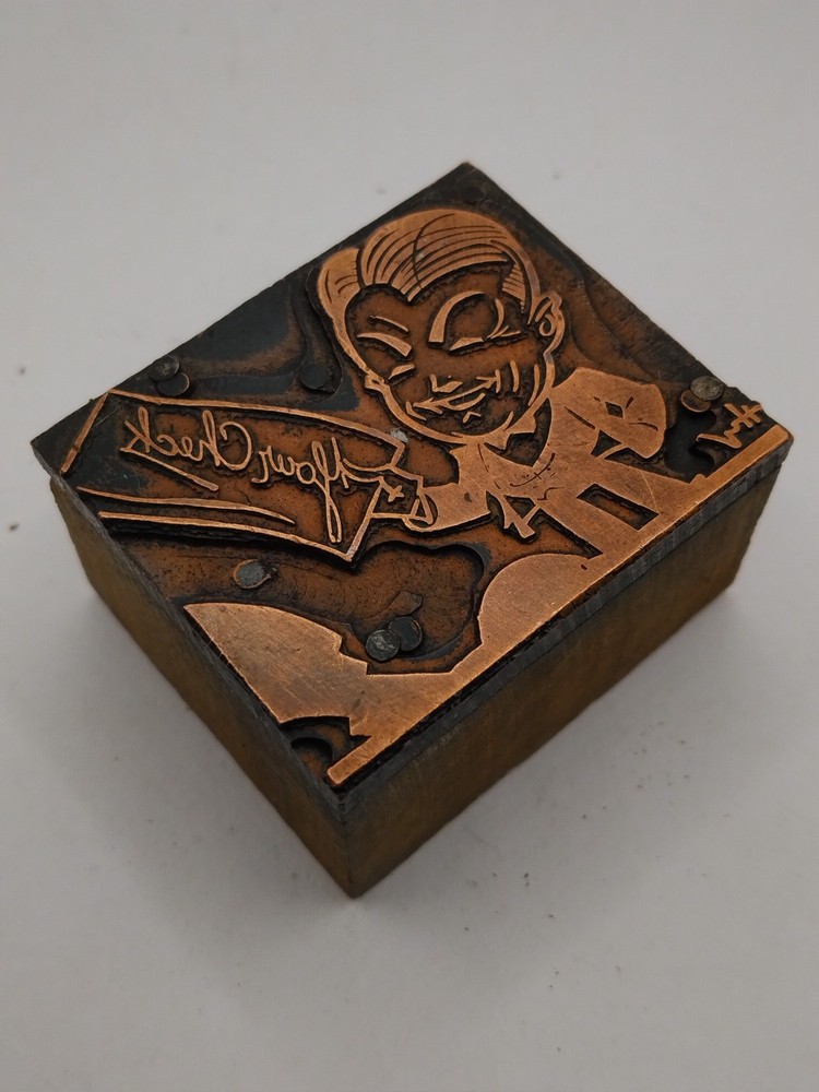 Vintage Printing Letterpress Printers Block Your Check