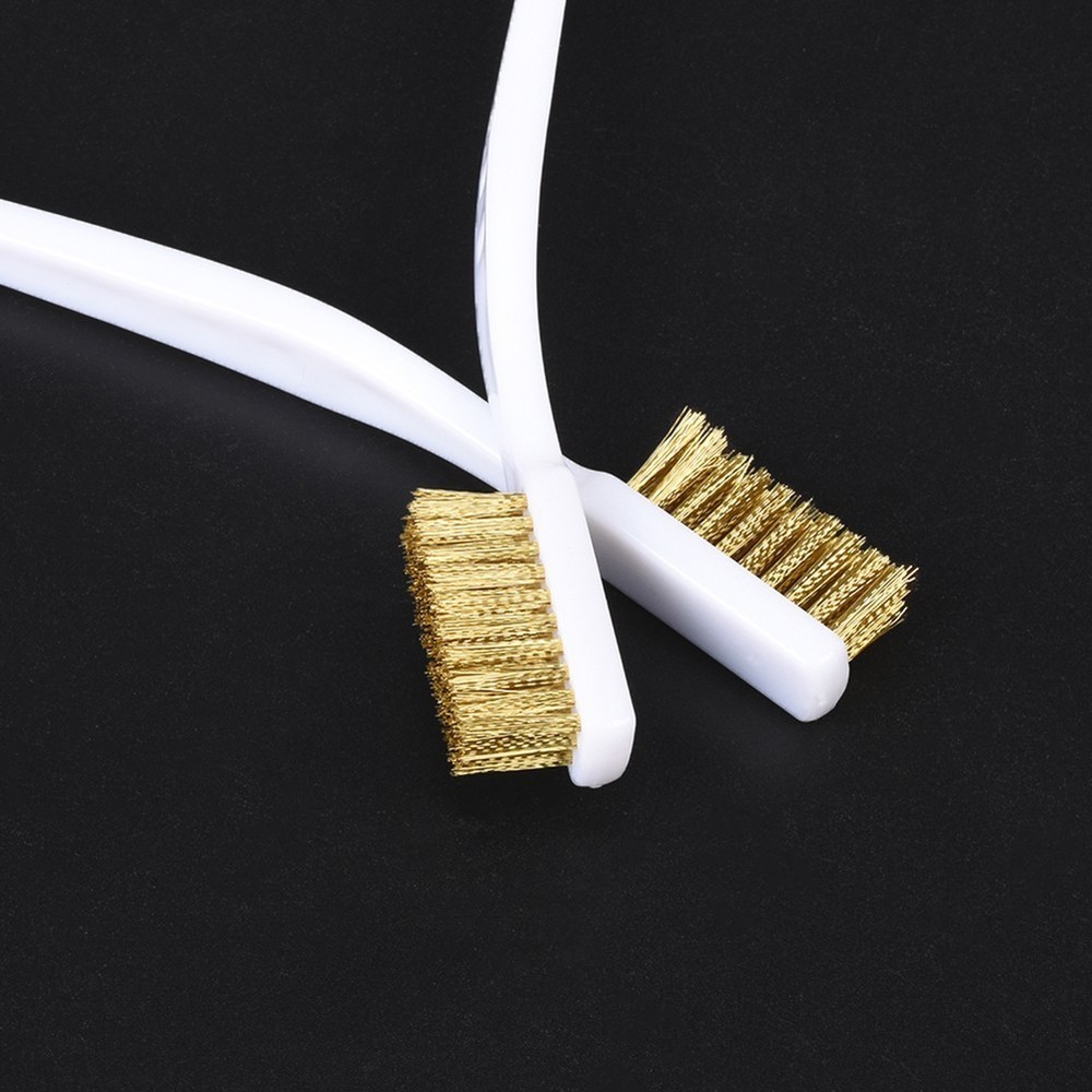 Copper Wire Brush Industrial Light Scrubbing Plastic Handle Set Tool New