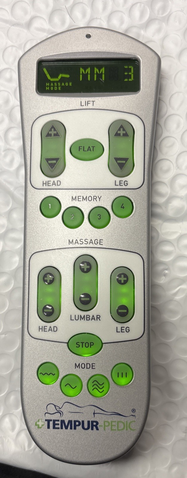 Tempur-Pedic Tempur-Ergo Premier 10003-RFREMS-L008 Wireless Remote Control