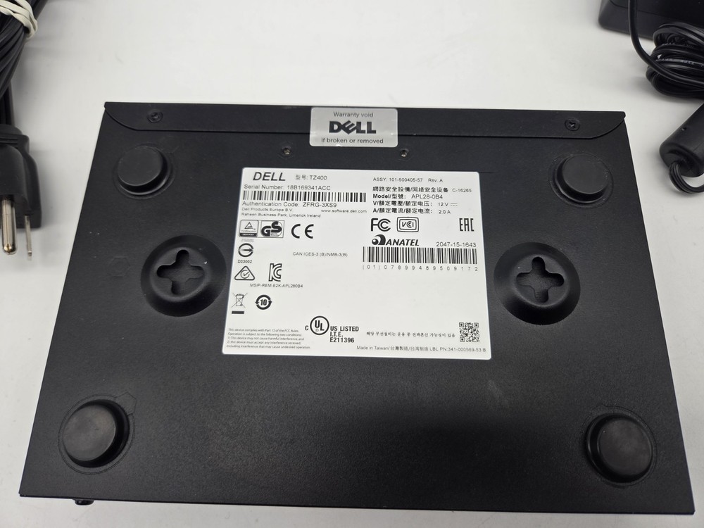 Dell SonicWALL TZ400 7-Port Firewall Network Security