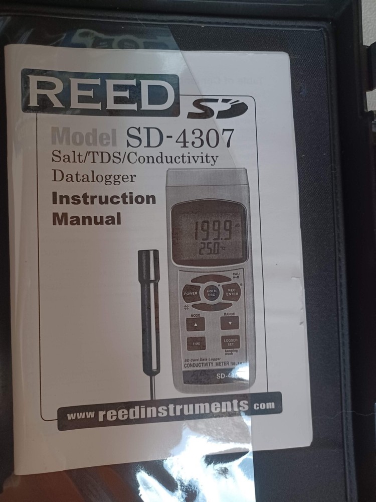 Reed Instruments SD-4307 Data Logging Conductivity/TDS/Salinity Meter