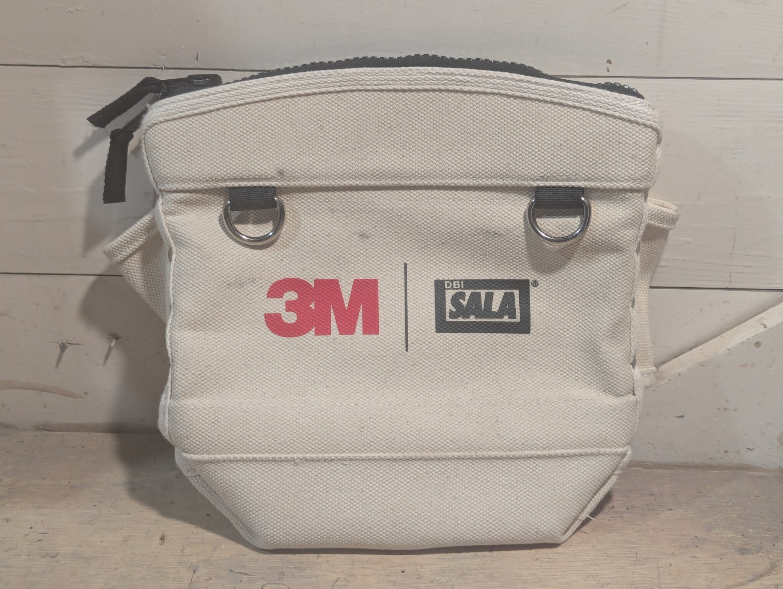 3m Dbi-Sala Tool Pouch White Canvas MMM Bag w/ Zipper Belt
