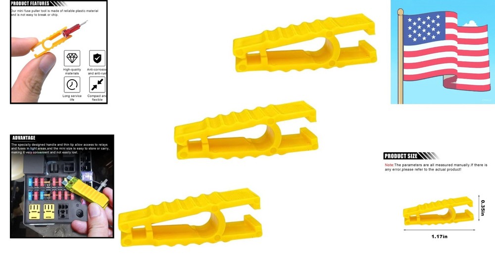 Fuse Puller Tool, Extraction Tool, Plastic Fuses Remover, Maintenance Accesso...