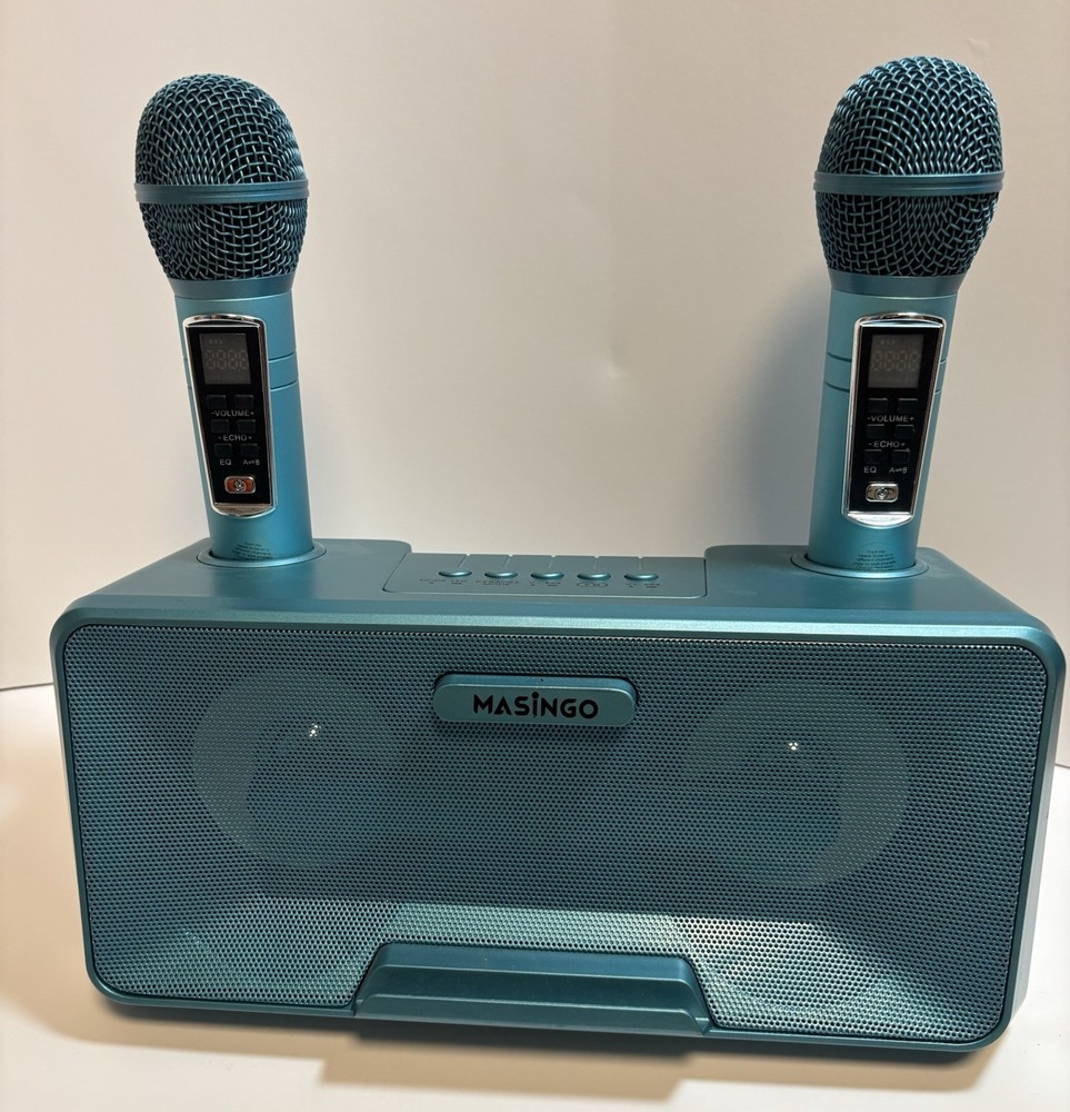 masingo karaoke machine 2 Microphones. Bluetooth Very Good Condition