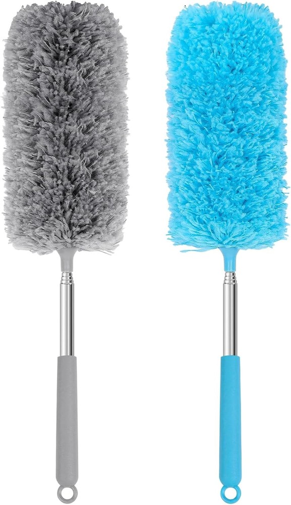 Mini Microfiber Duster for Cleaning, Hand Duster with Extens Pole,